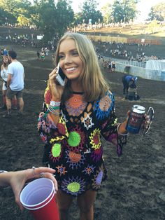 Crocheted Festival Outfit, Splendour In The Grass Outfit, Crochet Dress Festival Outfit, Splendour In The Grass Fashion Outfits, Glastonbury Outfit Ideas, Crochet Dress Festival, Festival Outfit Glastonbury, Indie Festival Outfit Summer, Splendour In The Grass Fashion