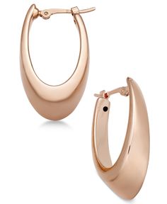 in stock Modern Macy's Jewelry With Polished Finish, Macy's Hoop Earrings For Formal Occasions, Modern Polished Earrings From Macy's, Macy's Modern Earrings With Polished Finish, Elegant Macy's Hoop Earrings For Anniversary, Formal Rose Gold Tarnish-resistant Earrings, Macy's Modern Polished Earrings, Luxury Oval Earrings With Shiny Finish, Elegant Oval Hoop Earrings Hallmarked