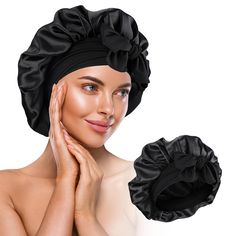 PRICES MAY VARY. High-quality materials: Our silk bonnet is partially made of satin fabric that is soft, breathable, light, non-stuffy, and skin-friendly. The top of the satin bonnet is made of satin fabric, which can effectively keep hair hydrated; the straps are made of milk silk fabric, which is very elastic, so the sleep bonnet does not feel tight when worn on the head. Sleep Cap Size: Women's silk sleep bonnet is approximately 13 inches in diameter, with plenty of room for longer, thicker hair and larger skulls; hair bonnet features elastic straps and measures approximately 25 inches long, allowing for adjust the tightness of the silk hair wrap for sleeping to hold the satin sleep bonnet in place. Wide range of uses: The silk sleep cap not only promotes sleep quality while sleeping, b Silk Sleep Bonnet, Curly Straight Hair, Jeweled Hair Comb, Hair Wraps For Sleeping, Silk Sleep Cap, Silk Head Wrap, Hair Bonnets, Curl Shampoo, Sleeping Women