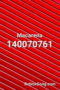 a red background with the words macarena on it