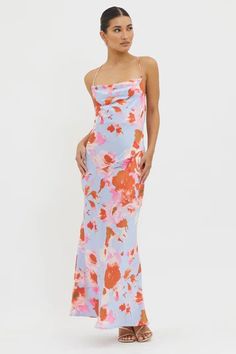 Shop the Dream Walk Cowl Back Tied Dress Print Pink | Selfie Leslie Spring Party Backless Dress With Square Neck, Summer Satin Maxi Dress With Square Neck, Fitted Tie-back Backless Dress For Garden Party, Fitted Tie Back Backless Dress For Garden Party, Spring Fitted Dress With Strappy Back, Spring Dresses With Fitted Shape And Strappy Back, Fitted Spring Dresses With Strappy Back, Fitted Maxi Dress With Ruched Back For Brunch, Spring Dresses With Fitted Waist And Strappy Back