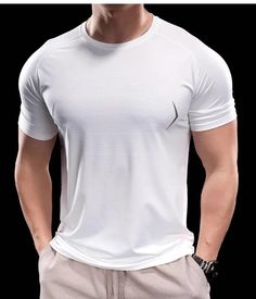 CoolRun Men’s Sports & Fitness T Shirt White Breathable Sportswear T-shirt, White Breathable Athleisure T-shirt, White Breathable T-shirt For Athleisure, White Dri-fit Activewear For Gym, Breathable Sportswear T-shirt, White Athletic Fit T-shirt For Workout, White Moisture-wicking T-shirt For Running, Solid Color Athletic Fit T-shirt For Light Sports, White Dri-fit T-shirt For Sports Season