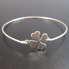 Silver 4 Leaf Clover Bracelet Good Luck Charm by FrostedWillow Four Leaf Clover Bracelet, Clover Jewelry, Good Luck Bracelet, Etsy Promotion, Clover Bracelet, 4 Leaf Clover, Gift Friend, St Patrick's Day Gifts, Irish Jewelry