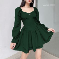 WELCOME TO ZJKRL STORE! SIZE Length/cm Bust/cm Waist/cm Hips/cm Shoulder/cm Sleeve/cm S 72cm(28.25") 82cm(32.25") 64cm(25.25") / / 61cm(24") M 73.5cm(29") 86cm(34") 68cm(26.75") / / 62cm(24.5") L 75cm(29.5") 90cm(35.5") 72cm(28.25") / / 63cm(24.75") XL 76.5cm(30.25") 94cm(37") 76cm(30") / / 64cm(25.25") NOTE: 1. Please strictly follow the size chart to select the size. Do not select directly according to your habits.2. Still not sure about size? We'd love to advise based on your measurements of bust, waist and hip.3.The size may have 2-3cm differs due to manual measurement. Please note when you measure. Fitted Lantern Sleeve Solid Color Dress, Fitted Solid Color Dress With Lantern Sleeves, Party Dresses With Lantern Sleeves In Solid Color, Party Dress With Square Neck In Solid Color, Summer Lantern Sleeve Mini Dress For Night Out, Summer Mini Dress With Lantern Sleeves For Night Out, Casual Mini Dress With Square Neck For Party, Chic Mini Dress With Lantern Sleeves In Solid Color, Puff Sleeve Solid Color Dress For Night Out