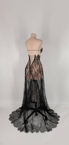 Gown Gloves, Mesh Long Dress, French Chantilly Lace, Bra Corset, Corset Skirt, Dress Gown, Chantilly Lace, Black Bra, Miami Fl