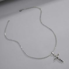 DescriptionStainless Steel Retro Cross Pendant NecklaceSpecificationChain size: 23"Charm pendant: 2.1" Weight: 0.5 oz/pcsMaterial: Stainless SteelChain Color:silverStyle: Hip HopOccasion: Birthdays gift. Graduation gift. Christmas gift. Valentines gift. Halloween gift. Mother's Day gift. Wedding gift and the other occasionsProduct FeaturesBe part of the latest fashion trend with this handcrafted custom stainless steel necklace. it is the perfect accessory to any outfit. smart or casual. It also serves as a fantastic gift for someone special.The special design will make you look unique.combine vintage with current trend elements.integrate punk and hiphop culture in a more rebellious way.This beautiful and stylish cross pendant necklace is ideal for you to wear on any occasions making you mo Valentine's Day Silver Charm Necklace With Chain, Valentine's Day Silver Charm Necklace, Valentine's Day Silver Charm Necklace With Adjustable Chain, Spiritual Silver Charm Necklace With Clavicle Chain, White Gold Charm Necklaces With Chain As Gift, Silver Charm Necklace With Adjustable Chain For Birthday, White Gold Charm Necklaces As Gift, Gift Jewelry Chain With Crucifix Shape, Silver Charm Necklace For Birthday And Mother's Day