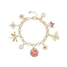 PRICES MAY VARY. 🌸Exquisite Flower Charm Bracelet: Indulge in the beauty of this meticulously crafted flower butterfly charm bracelet, made with high-quality materials to ensure its durability and long-lasting wear. The delicate chain holds a charming pink flower and butterfly charm, adding an elegant touch to any outfit. 🔗Adjustable and Stylish: This stunning flower and butterfly charm bracelet is designed for women who appreciate stylish accessories. Its adjustable chain allows for a perfect Summer Charm Bracelet, Aesthetic Things To Buy On Amazon, Cute Charm Bracelets, Cute Amazon Finds, Travel Charm Bracelet, Charm Necklace Diy, Flower Charm Bracelet, Butterfly Charm Bracelet, Dainty Gold Jewelry