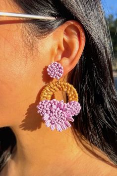 Flower Earrings | Sophie & Trey Trendy Spring Dangle Earrings, Trendy Dangle Earrings For Spring, Chic Dangle Flower Earrings For Pierced Ears, Trendy Summer Jewelry With Matching Earrings, Chic Dangle Flower Earrings, Chic Dangle Hoop Earrings For Summer, Trendy Single Earring For Spring, Trendy Earrings For Spring, Trendy Single Earring Jewelry For Spring