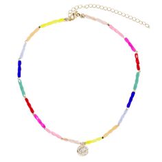 Color Block Charmer Choker Golden Pendant, Beaded Necklace Designs, Design Seeds, Rainbow Beads, Hippie Chic, Free Spirit, Necklace Designs, Summer Style, Your Story