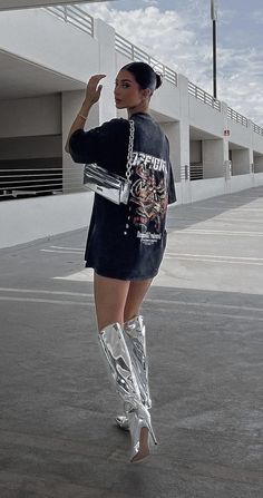 Mode Harajuku, Silver Boots, 21 Savage, Festival Looks, Looks Chic, Looks Style