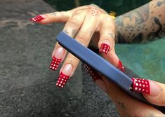 Grunge Nails, Her Nails, Dots Nails, Nails Only, Unique Acrylic Nails, Hot Nails, Minimalist Nails, Fire Nails, Dream Nails