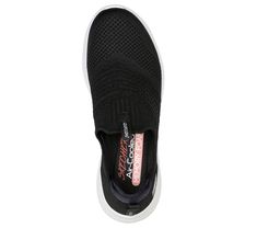 Step in flexible comfort and athletic style with Skechers Ultra Flex 3.0 - Classy Charm. This Stretch Fit® slip-on features an engineered knit upper with a Skechers Air-Cooled Memory Foam® insole. Super Flexible, Athletic Style, Wide Shoes, Skechers Women, 4 Inch Heels, Black White Fashion, Athletic Fashion, Workout Accessories, Personal Marketing