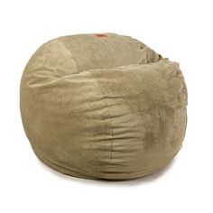 a bean bag chair sitting on top of a white floor