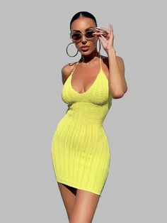 Elasticity: Slight Strech Sleeve Style: Spaghetti Strap Fabric Type: Polyester Pattern Type: Solid Fit Type: Slim Outfit Collection, Monokini Swimsuits, Backless Mini Dress, Crochet Design, Denim Maxi Skirt, Denim Romper, Activewear Sets, Maxi Dress Formal, Pullover Designs