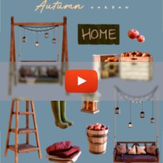 an animated video showing different types of furniture and decor in various stages of being displayed