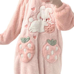 Fall in Love with Strawberry Pajamas Slip into these adorable Strawberry Pajamas and experience a kawaii dreamland! Made of soft, comfortable materials, these cute pajamas are perfect for lounging or sleeping 🥰 Remember to order 1-2 sizes up for the ultimate comfy and roomy pajama experience! Meet Binky the Bunny and Her Strawberry Friends Introducing Binky the Bunny, your new bedtime buddy! Binky playfully holds a strawberry, and two strawberries adorn each hip. This whimsical design adds a to Strawberry Pajamas, Strawberry Kawaii, Kawaii Pajamas, Pink Pjs, Necklace Chain Types, Strawberry Dress, Pink Pajamas, Cashmere Fabric, Cute Pajamas