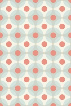 an orange and white pattern with circles on the back ground, in shades of gray and pink