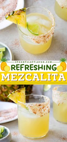 Here's a refreshing and easy summer cocktail to try! This Mezcalita is sweet and slightly smokey with a kick of spice. Add this classic cocktail to your easy Labor Day party food ideas! Drinks With Mezcal, Mescal Cocktail Recipe, Alcoholic Drinks For Summer, Spicy Cocktails, Drink For Summer, Best Summer Cocktails, Spicy Drinks, Fun Drinks Alcohol