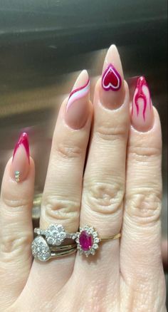 Unusual Nail Designs, Nails 2025, Disney Acrylic Nails, Cartoons Movies, Avani Gregg, Hippie Nails, Pearl Nails, Heart Nails, Fire Nails