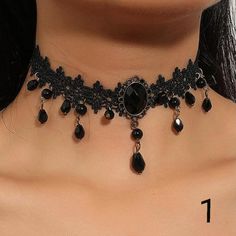 Dark Jewelry Gothic, Gothic Necklace For Halloween Concert, Black Gothic Choker For Alternative Fashion, Gothic Black Choker For Alternative Fashion, Emo Style Festival Jewelry With Chain, Black Jewelry For Halloween Concert, Black Gothic Choker, Gothic Chain Choker For Concerts, Emo Jewelry With Adjustable Chain For Parties