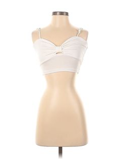 Shein Sleeveless Top Size: X-Small Ivory Tops - used. 95% POLYESTER, 5% SPANDEX, Strapless, | Shein Sleeveless Top Ivory Strapless Tops - Used - Size X-Small Summer Bandeau Tank Top With Straps, White Sleeveless Crop Top For Day Out, White Sleeveless Halter Top For Spring, White Halter Top For Spring, Spring White Tank Top With Straps, White Camisole Halter Top For Spring, White Strap Tank Top For Spring, White Tank Top With Straps For Spring, Chic White Tank Top With Straps