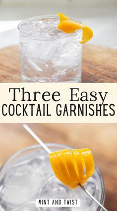 three easy cocktail garnishes that are perfect for any type of party or celebration