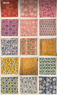 an image of different patterns on fabric