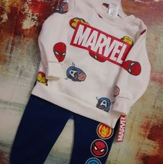 Sweat Outfit White Winter Sets With Cartoon Print, White Cartoon Print Winter Sets, White Cartoon Print Sets For Winter, White Graphic Print Sets For Playtime, White Fun Sets With Cartoon Print, White Fun Cartoon Print Sets, Sweat Outfit, America Tank Top, Spiderman Outfit