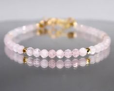 Madagascar Rose Quartz Bracelet, Sun Bracelet, Pink Bracelet, Fertility Gemstone Bracelet, Love Bracelet, Healing Gemstones, Protection Gift - Etsy Pink Faceted Bracelet Jewelry, Pink Faceted Jewelry Bracelet, Elegant Pink Faceted Crystal Bracelet, Elegant Pink Faceted Bracelet, Elegant Rose Quartz Pink Crystal Bracelet, Elegant Pink Stackable Bracelets, Minimalist Pink Round Bracelet, Elegant Rose Quartz Healing Bracelets, Pink Gold Bracelet As Gift