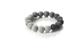 Concrete Pearl Bracelet Casual Gray Bracelets For Everyday, Adjustable Gray Stretch Bracelet Gift, Gray Adjustable Stretch Bracelet As Gift, Adjustable Gray Stretch Bracelet For Gift, Gray Adjustable Stretch Bracelet For Gift, Handmade Gray Bracelets For Everyday, Everyday Handmade Gray Bracelets, Gray Round Beads Stretch Bracelet As Gift, Gray Stretch Bracelet With Round Beads For Gifts