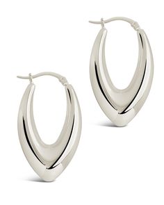 Versatile and chic, these drop hoops are ideal for any occasion! These glam earrings will look great with a nighttime updo or a daytime look. Available in gold and silver tones -- choose your favorite or pick them both! Materials: 14K gold or rhodium plated stainless steel Features: 1.5" hoop, 0.35" wide, Lead & Nickel free, friction latch Metal Teardrop Hoop Earrings, Chic Silver Hoop Earrings For Formal Occasions, Chic Polished Silver Hoop Earrings, Elegant Silver Huggie Earrings For Party, Modern Small Hoop Teardrop Earrings For Pierced Ears, Chic Silver Hoop Earrings With Polished Finish, Modern Small Hoop Earrings For Party, Elegant Small Hoop Huggie Earrings For Party, Modern Hoop Jewelry For Evening