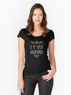 Unleash the love and humour with our 'I love my Human' design, a perfect gift for pet owners from their furry friends. This playful and heart-warming lettering captures the unique bond between pets and their humans. Whether you have a dog, cat, or any other.
Scoop neck, cap sleeves, and fitted cut add up to a fashionably casual tee. Heart Warming, Human Design, Casual Tee, Pet Owners