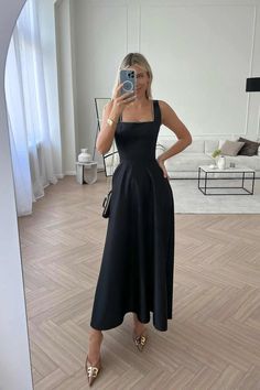 Midi Evening Dress, Prom Midi Dress, Long Dress Fashion, Elegante Casual, Maxi Dress Prom, Solid Color Dress, Maxi Dress Formal, Evening Dresses Elegant, Pleated Midi Dress