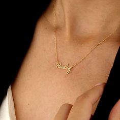 "Stylishly Designed Name Necklace | 18k Gold Name Necklace | Silver Name Necklace | Custom Name Necklace | Christmas Gift | Gift for Her \"For style 5, please specify birthstone\" Please take a look my store to see our handmade custom name necklace and letter necklace collection. https://www.etsy.com/shop/NisPersonalized?ref=seller-platform-mcnav Material : 925 Sterling Silver Solid Available in Gold Plated - Sterling Silver - Rose Gold Plated All our jewelry is custom made high quality and care Customized 14k Gold Name Necklace For Gift, Customized 14k Gold Jewelry Gift, Classic Custom Name Jewelry For Birthday Gift, Classic Custom Name Jewelry For Birthday, Elegant Customizable Gold Plated Necklaces, Elegant Personalized Jewelry With Hallmark, Classic Custom Name Jewelry As Gift, Classic Custom Name Jewelry For Gifts, Yellow Gold Name Necklace With Birthstone Gift