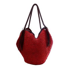 Brand Name: MR.YLLSShape: BucketHandbags Type: Shoulder BagsTypes of bags: Shoulder HandbagsOrigin: CN(Origin)Main Material: StrawClosure Type: zipperHardness: SOFTExterior: NONEStyle: BohemianModel Number: ZZ460Lining Material: PolyesterOccasion: VersatileGender: WOMENPattern Type: SolidNumber of Handles/Straps: SingleDecoration: NONEItem Type: Handbagscolor: red,brown,beige ,greenstyle: casual,fashion,bohemian,ladygender: females,feminine,woman,women,girls,lady,ladiesoccasion: Daily, work, sch Designer Tassels, Rattan Handbags, Bags Casual, Wicker Bags, Straw Handbags, Rattan Bag, Red Handbag, Boho Leather, Straw Bags