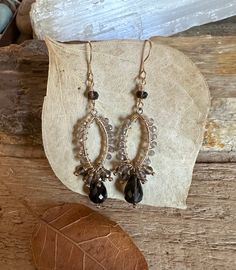 Gold filled dangle earrings with faceted smoky Quartz gemstones Burlap Sacks, Quartz Gemstones, Gold Dangle Earrings, Garnet Gemstone, Gold Earrings Dangle, Etsy Earrings Dangle, Gold Hoop, Gold Hoop Earrings, Smoky Quartz