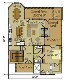 the first floor plan for a house