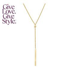 in stock Chic Yellow Gold Long Drop Jewelry, Luxury Gold Lariat Necklace For Anniversary, Elegant 14k Gold Lariat Necklace, Elegant Macy's Necklace With Adjustable Chain, Macy's Elegant Necklace With Adjustable Chain, Elegant Macy's Jewelry With Adjustable Chain, Chic Yellow Gold Lariat Necklace With Clavicle Chain, Classic Gold Lariat Necklace Perfect For Gifts, Luxury Yellow Gold Lariat Necklace For Anniversary