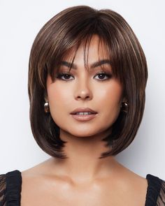 Hi-Fashion Collection Hair Length: Fringe 5" | Crown 6.5" | Nape 4" Weight: 3.1 oz. Casual movement characterizes this irresistible bob. | Cameron | Synthetic Wig by Rene of Paris in Marble Brown, Synthetic Hair, Medium Women's Wigs | Best Wig Outlet Rene Of Paris Wigs, Twist Short, Wig Outlet, Vivica Fox Wigs, Ponytail Hair Piece, Best Wig Outlet, Kids Wigs, Monofilament Wigs, Women's Wigs