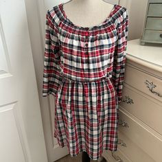 New With Tags Plaid Forever 21 Dress Super Cute Perfect With Cowboys Boots Dress Has Pockets. Never Worn Casual Forever 21 Cotton Dresses, Casual Cotton Dresses By Forever 21, Forever 21 Casual Knee-length Mini Dress, Forever 21 Casual Fall Dresses, Forever 21 Dress For Fall Day Out, Casual Red Mini Dress For Daywear, Forever 21 Dresses For Daywear, Forever 21 Casual Dress For Daywear, Casual Daywear Dresses By Forever 21