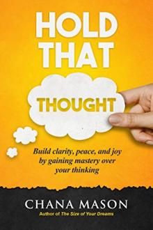 the cover of hold that thought, which is written in white and black on an orange background