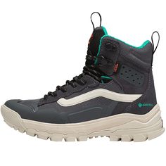 When the weather turns south in town we turn to the Vans Ultrarange Exo Hi GORE-TEX MTE-3 Shoes. These mountain boot-inspired kicks combine a burly upper and high-top profile with a fully waterproof GORE-TEX bootie membrane to keep quickly melting snow out of our socks when we head to the grocery store or hit the town on a chilly evening. Hiking Boots With Boost Midsole And Round Toe, Sporty Waterproof Boots For Streetwear In Fall, Urban High-top Waterproof Boots With Vibram Sole, Vans High-top Sneakers With Rubber Sole For Outdoor Activities, Vans High-top Sneakers With Rubber Sole For Outdoor, Vans High-top Sneakers For Outdoor Sports, Vans High-top Sneakers For Outdoor With Round Toe, Vans High-top Lace-up Sneakers For Outdoor, Vans High-top Sneakers For Outdoor