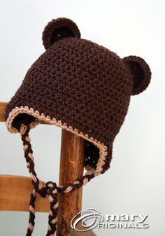 "Cuddly and sweet. Happy and fun! This oh so adorable little brown bear hat is perfection with its warm brown tones, ear flaps and braided ties! Please select desired size. Hat sizing info: 0-3 months: 15\" circumference 3-6 months: 17\" circumference 6-12 months: 18\" circumference 12 months-2T: 19\" circumference 3T-4T: 20\" circumference 4T-tween: 21\" circumference adult small: 22\" circumference adult medium: 23\" circumference adult large: 24\" circumference Care instructions: hand wash, l Handmade Brown Mini Hat, One Size Fits Most, Handmade Brown Mini Hat One Size, Handmade Brown Mini Hat, Playful Brown Hat, One Size Fits Most, Handmade Adjustable Brown Bonnet, Handmade Brown Bonnet, One Size Fits Most, Adjustable Brown Beanie Mini Hat, Handmade Brown Bonnet, One Size, Handmade Brown Bonnet One Size