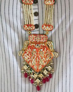 Jadau Kundan Long Rani Haar Necklace Earrings Set, Indian Bridal Wedding Fashion Necklace Earrings Jewellery Set, Minakari Necklace Pearls Free Fast Shipment Metal = Gold Plated Occasion = Wedding ,Party Wear, Bridal Color = Red and White Size = Necklace Length = 15 Inches , Earring Size = 3 Inches 100% Satisfaction Guarantee: 1 Year Warranty, Long Lasting Plating, High-Quality Stones Occasion: Perfect choice for any Indian occasion. Care: It is advisable that you keep products away from direct Traditional Pearl Necklace With Faceted Beads For Festivals, Traditional Pearl Necklace With Faceted Beads For Festive Occasions, Traditional Festive Pearl Necklace With Faceted Beads, Traditional Faceted Beads Pearl Necklace For Festivals, Traditional Jewelry With Dangling Beads For Celebration, Red Beaded Pendant Necklace, Red Beaded Pearl Necklace For Party, Traditional Festive Earrings With Faceted Beads, Traditional Colorful Beads Jewelry For Celebration