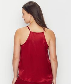 Our favorite lounge line truly has something for everything. Their mix-and-match line of satiny basics feels special and luxurious; we think it’s the next best thing to silk and it’s wash-and-wear! This racerback camisole has adjustable straps and a swingy silhouette-- you’ll never want to take it off. The lipstick red Babe tank top runs large. Order one size smaller than you typically would. To best care for your garments, we recommend hand washing them with a gentle weighted detergent like Soa Satin Camisole With Built-in Bra For Loungewear, Sleeveless Satin Camisole For Loungewear, Summer Satin Loungewear Tops, Summer Satin Tops For Loungewear, Sleeveless Satin Finish Sleep Camisole, Chic Satin Loungewear Tops, Satin Camisole With Spaghetti Straps For Loungewear, Summer Satin Sleep Tops, Solid Satin Camisole For Loungewear