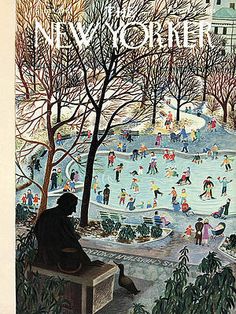 New Yorker Cover, New Yorker Covers, Holiday Puzzle, Hans Christian, Classic Holiday, Family Game Night, The New Yorker, New Wall, Ice Skating