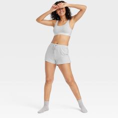 Enjoy a comfortable night's sleep in these Cloud-Knit Pajama Shorts from Auden™. The regular-fit pajama shorts are made from soft, stretchy fabric to offer a comfortable fit. Finished with a drawstring elastic waistband for a snug fit, the pull-on shorts come with side pockets for stashing at-home essentials. Pair with tees or tanks tops for a number of comfy sleep ensembles. Auden™: Comfort true to every shape & hue. Cotton Sleepwear With Built-in Shorts For Relaxation, Lounging Sleepwear With Built-in Shorts, Cotton Pajama Shorts For Loungewear, Sporty Sleepwear With Elastic Waistband For Relaxation, Sporty Seamless Boxer Briefs For Loungewear, Casual Summer Sleep Boxer Briefs, Sporty Relaxed Fit Pajama Shorts For Loungewear, Athleisure Stretch Boxer Briefs For Loungewear, Stretch Athleisure Boxer Briefs For Loungewear