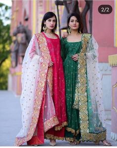 VeroniQ Trends-Designer Anarkali Dress in Georgette with Embroidery work in 5 different colors,Salwa Churidar Ideas, Indowestern Gown, Dresses Anarkali, Beautiful Anarkali, Desi Attire, Wedge Hairstyles, Designer Anarkali Dresses, Mehndi Dress, Pakistani Fashion Casual