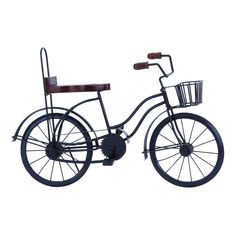 an old fashioned bicycle is shown against a white background