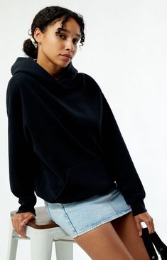 Get comfy in the Core Washed Pullover Hoodie from PacSun. This hoodie is made with a soft fleece lining for ultimate coziness and features long sleeves with dropped shoulders for a relaxed fit. The attached hood and kangaroo pocket add functionality, while the ribbed cuffs and hem complete the look.Solid color hoodieSoft fleece liningLong sleevesDropped shouldersAttached hoodKangaroo pocketRibbed cuffs and hem78% cotton, 22% polyesterMachine washableModel is wearing a size smallModel measurement Clothes Wishlist, Hoodie Aesthetic, Top Collection, Christmas List, School Year, Pacsun, Black Hoodie, Kangaroo Pocket, Dream Closet